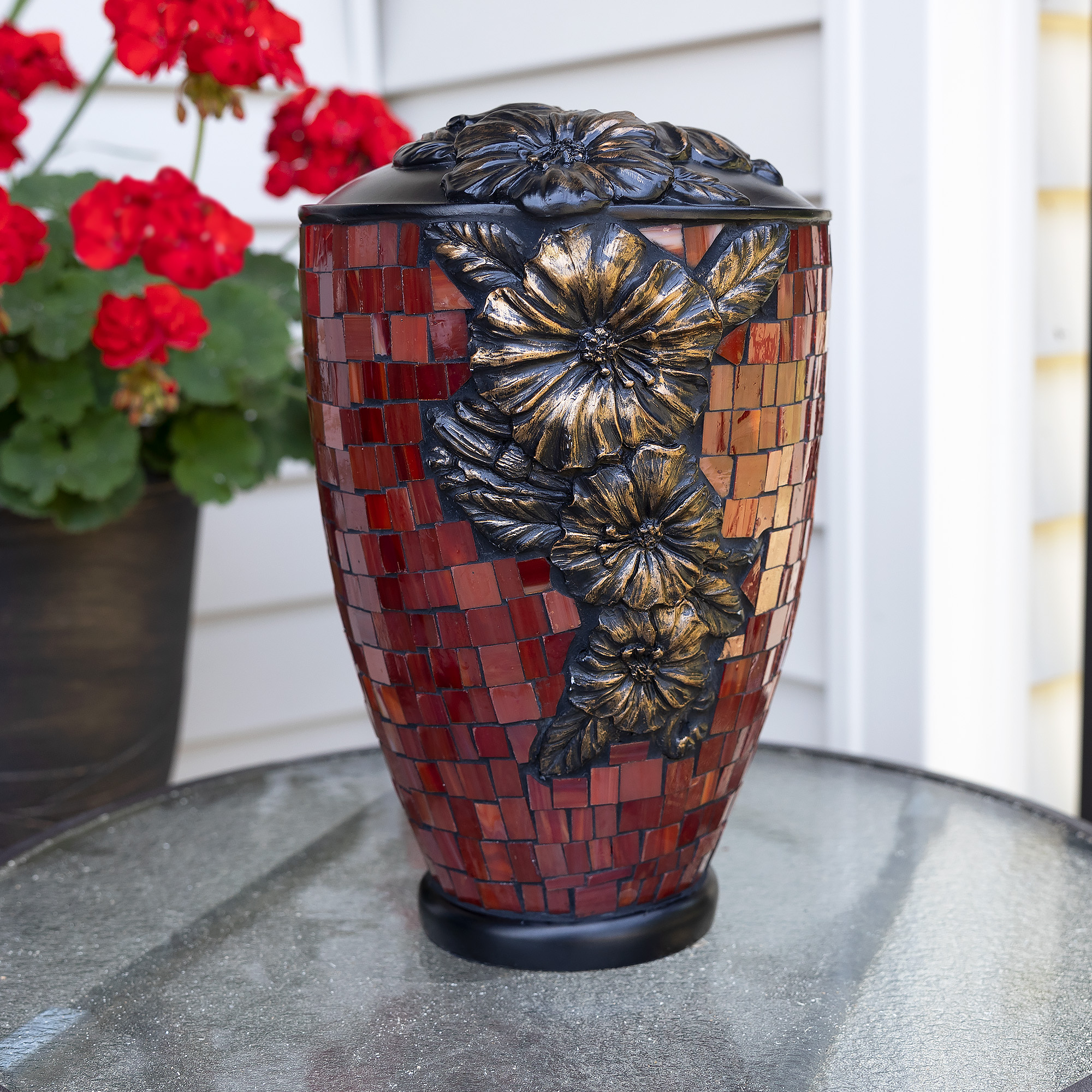 Adult Urns – Beautiful Brown Rose Cremation Urn -Adult Funeral Handcrafted -Affordable Funeral Urn shops (Adult (200 lbs)