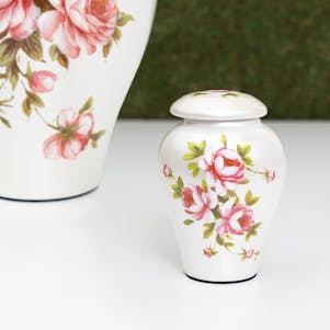 Rose Bouquet Hand-Painted Keepsake Ceramic Cremation Urn
