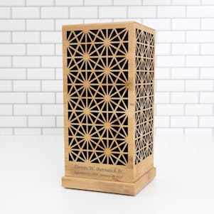 Sacred Symmetry Bamboo Cremation Urn - Engravable