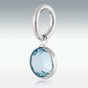 Aquamarine Petite Swarovski Crystal Charm For Jewelry