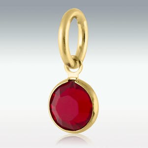 Siam Petite Swarovski Crystal Charm For Jewelry - Gold