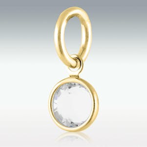 Crystal Petite Swarovski Crystal Charm For Jewelry - Gold