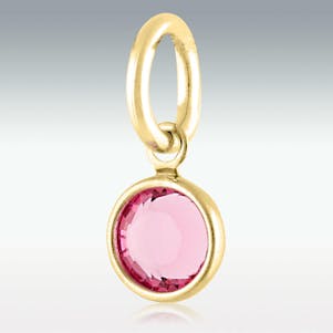 Rose Petite Swarovski Crystal Charm For Jewelry - Gold