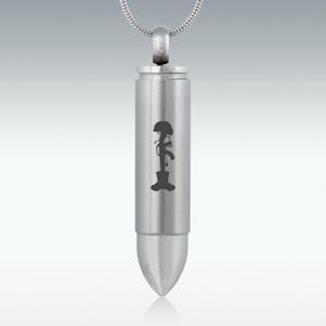 Battle Cross Bullet Cremation Jewelry - Engravable