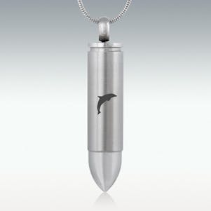 Dolphin Bullet Cremation Jewelry - Engravable