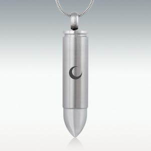 Crescent Moon Bullet Cremation Jewelry - Engravable