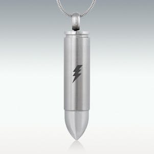 Lightning Bolt Bullet Cremation Jewelry - Engravable