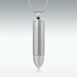 Bullet Stainless Steel Cremation Jewelry - Engravable