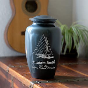 Sailboat Classic Cremation Urn - 9 Color Options
