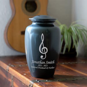 Treble Clef Classic Cremation Urn - 9 Color Options