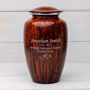 Large Woodland Cremation Urn - Engravable