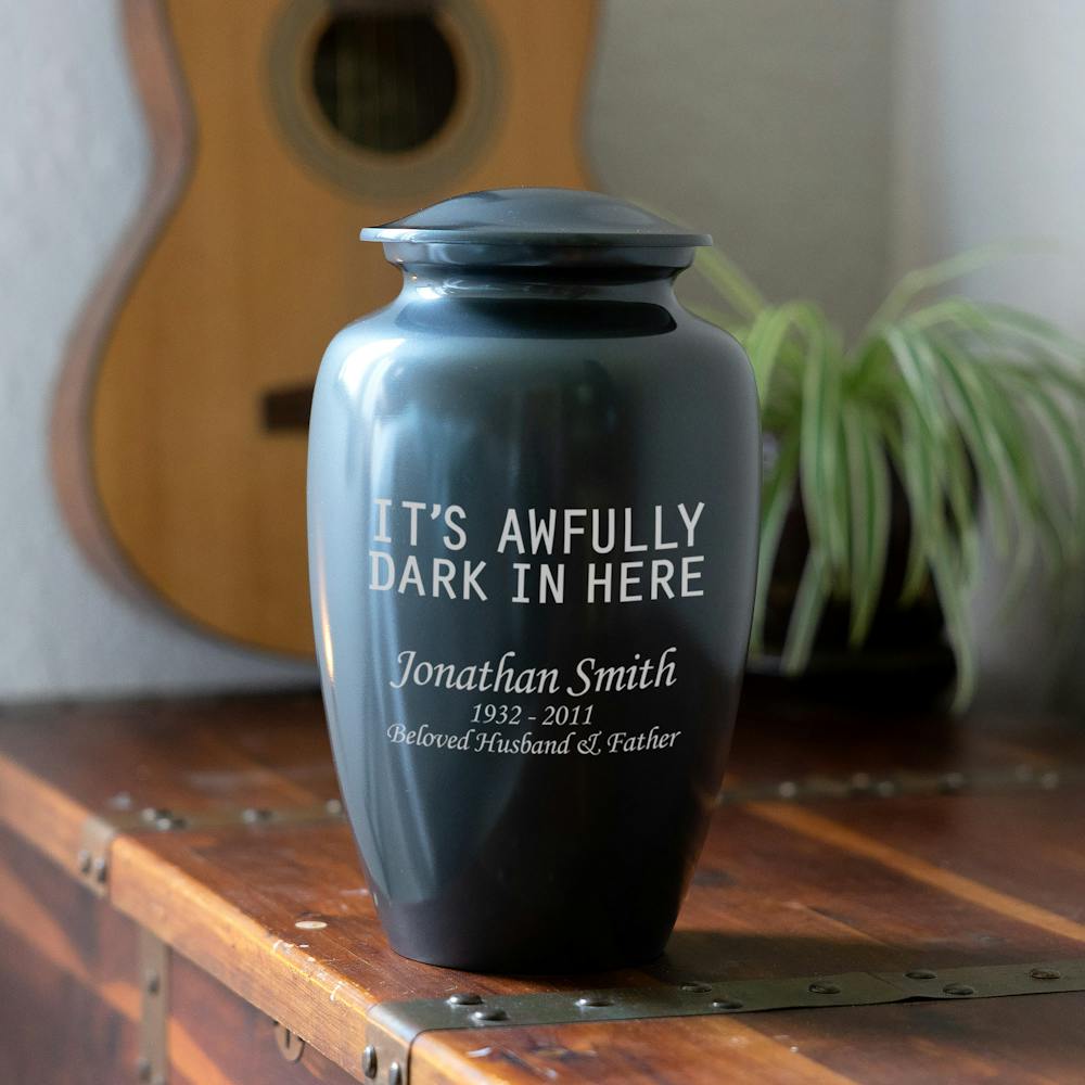 It's Awfully Dark In Here Classic Urn - 9 Colors - Perfect Memorials