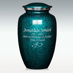 Large Deep Sea Brushed Cremation Urn - Engravable