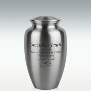 Large Classic Pewter Cremation Urn - Engravable
