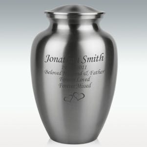 Extra Large Classic Pewter Cremation Urn - Engravable