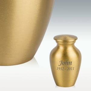 Keepsake Classic Gold Cremation Urn - Engravable