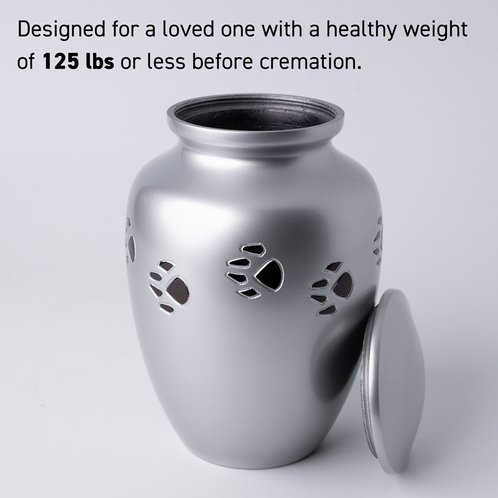 Cheapest Artizans Cremation Urns-Engraved-Grey/Silver