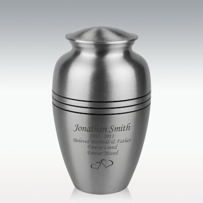 Silver Or Grey Pot Shaped Pet Cremation Urn at best price in