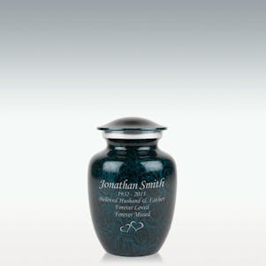 Small Deep Blue Sea Brushed Cremation Urn - Engravable