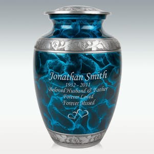 Extra Large Turquoise Dream Cremation Urn