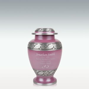 Medium Lilac Leaves Cremation Urn - Engravable