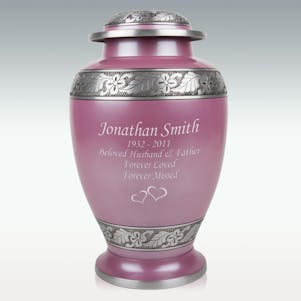 Extra Large Lilac Leaves Cremation Urn - Engravable