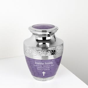 Medium Lavender Bloom Cremation Urn