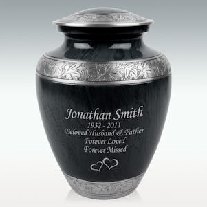 Extra Large Navy Leaves Cremation Urn - Engravable