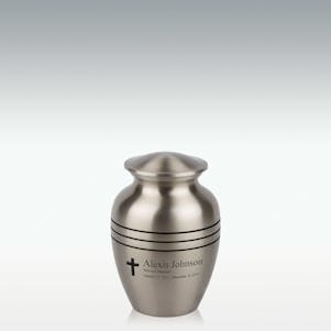 Classic Pewter Grecian Child Cremation Urn - Engravable