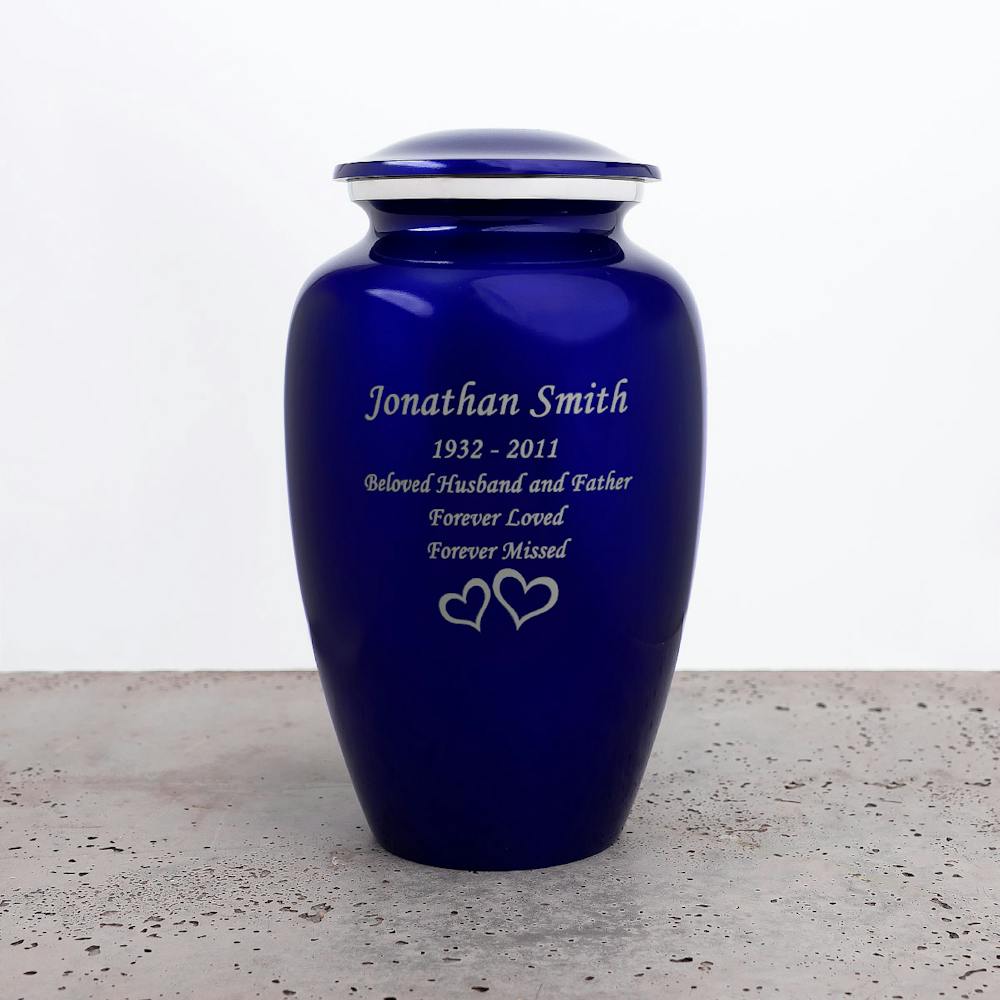Royal Blue Large Cremation Urn - Perfect Memorials