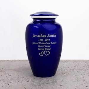 Royal Blue Large Cremation Urn - Engravable