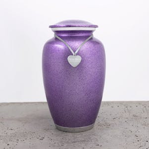 Violet Speckle Large Cremation Urn