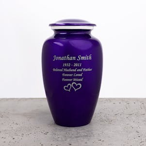 Royal Purple Large Cremation Urn - Engravable