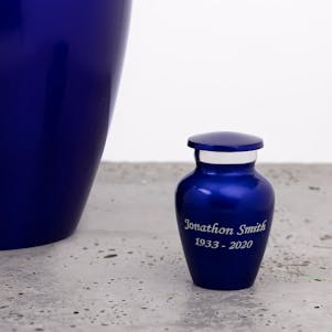 Royal Blue Keepsake Cremation Urn - Engravable