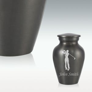 Female Golfer Keepsake Classic Cremation Urn - Engravable