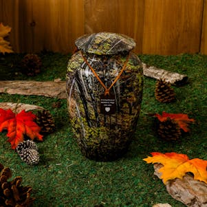 Fall Birch Camouflage Cremation Urn - Engravable