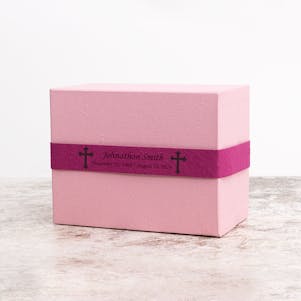 Pink & Magenta Biodegradable Box Cremation Urn