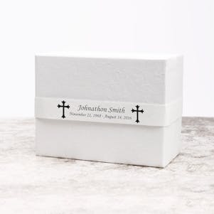 White Biodegradable Box Cremation Urn