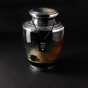 Twilight Meadows Metal Cremation Urn - Engravable