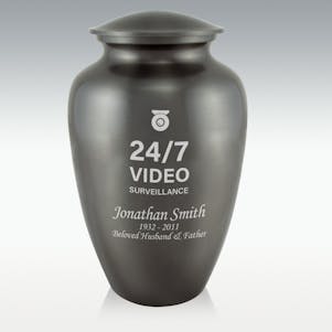 24/7 Video Surveillance Classic Cremation Urn - Engravable
