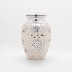 Large Pearl Blossom Cremation Urn