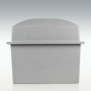Crowne Vault Double Urn Container - Gray - Engravable Plaque