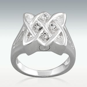 Celtic Knot Sterling Silver Cremation Rings