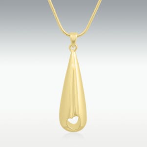 Tear Of Love Solid 10k Gold Cremation Jewelry
