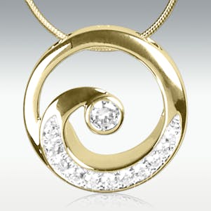 Spiral Eternity Solid 14k Gold with Diamonds