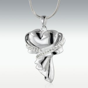 Gift of Love Platinum with Diamonds Cremation Jewelry