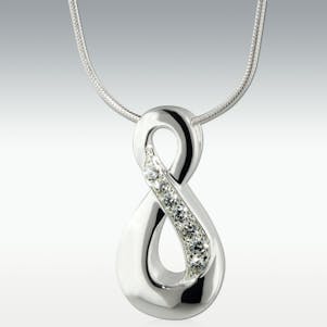 Infinite Sparkle Platinum with Diamonds Cremation Jewelry