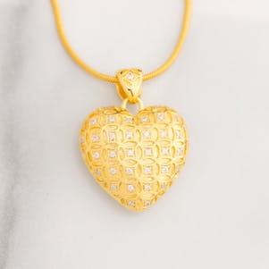 Eternity Heart 14k Gold Vermeil Cremation Jewelry - Engravable