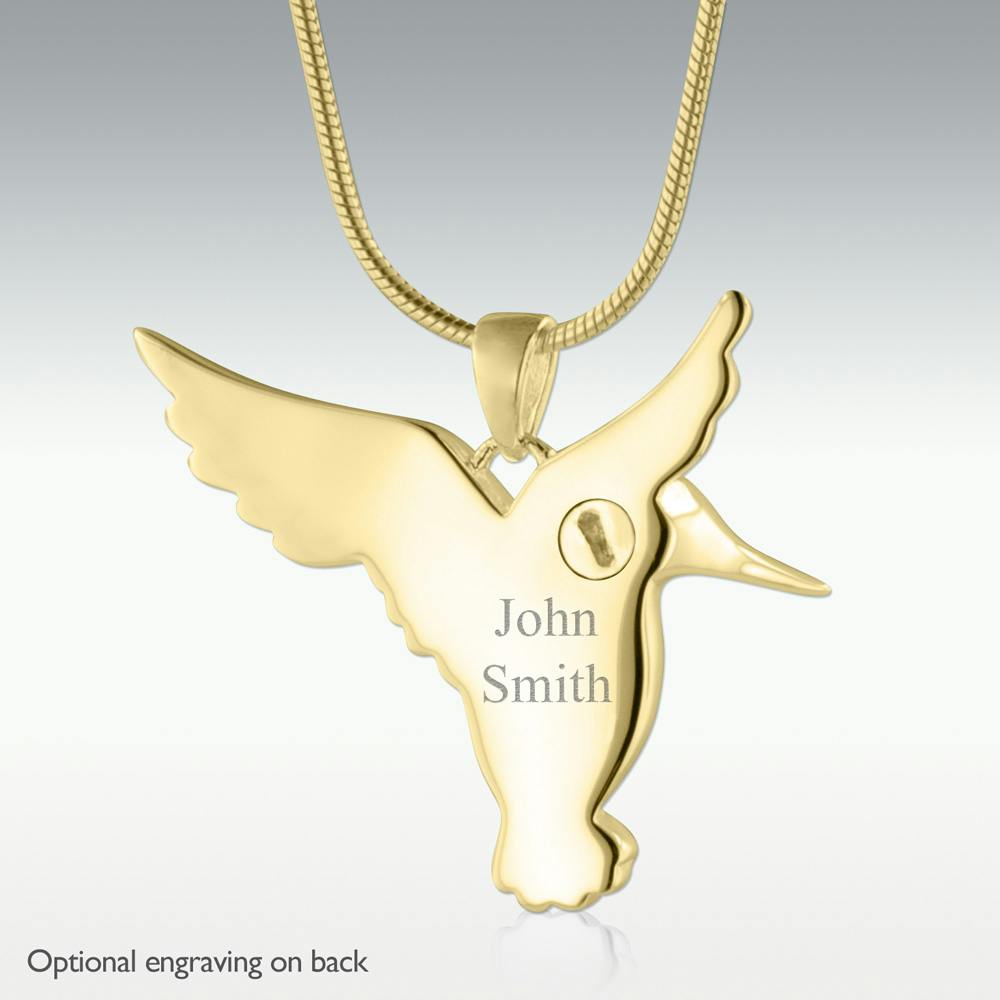 Airplane Solid 14k Gold Cremation Jewelry - Perfect Memorials