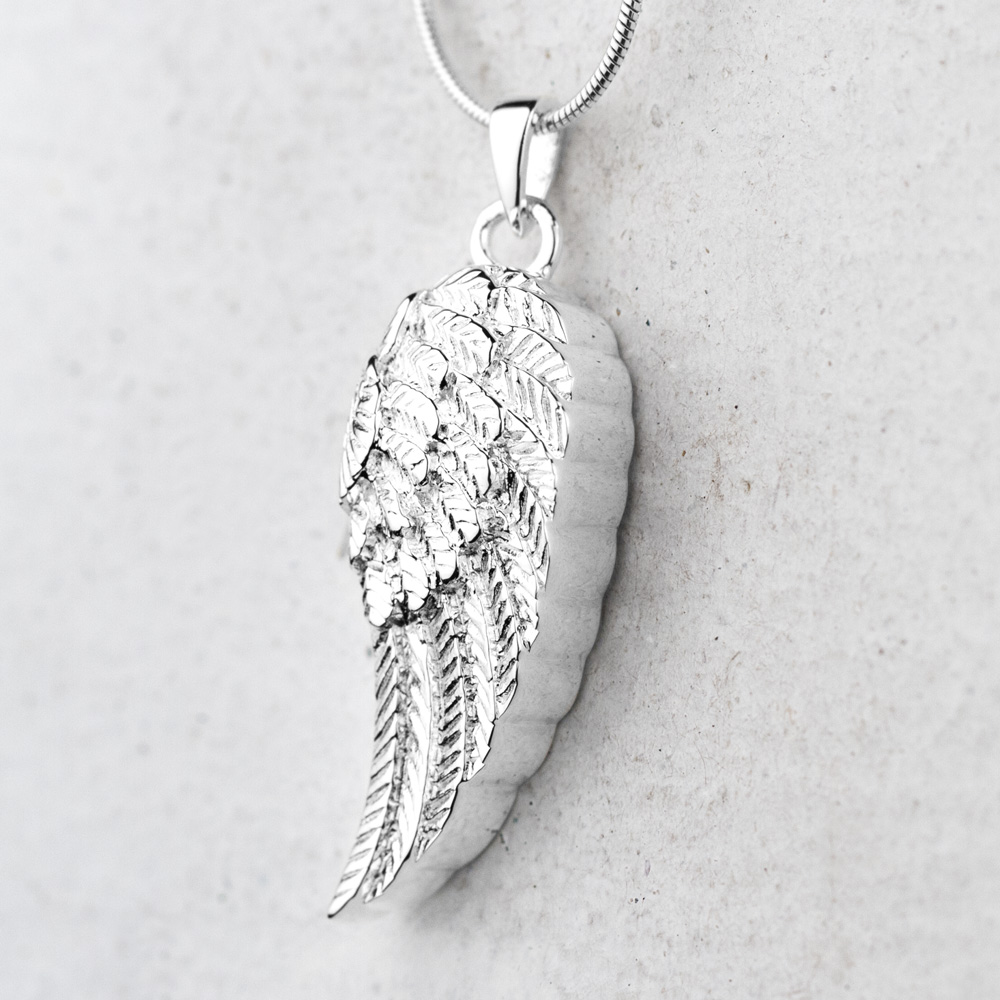 Angel wing store cremation necklace